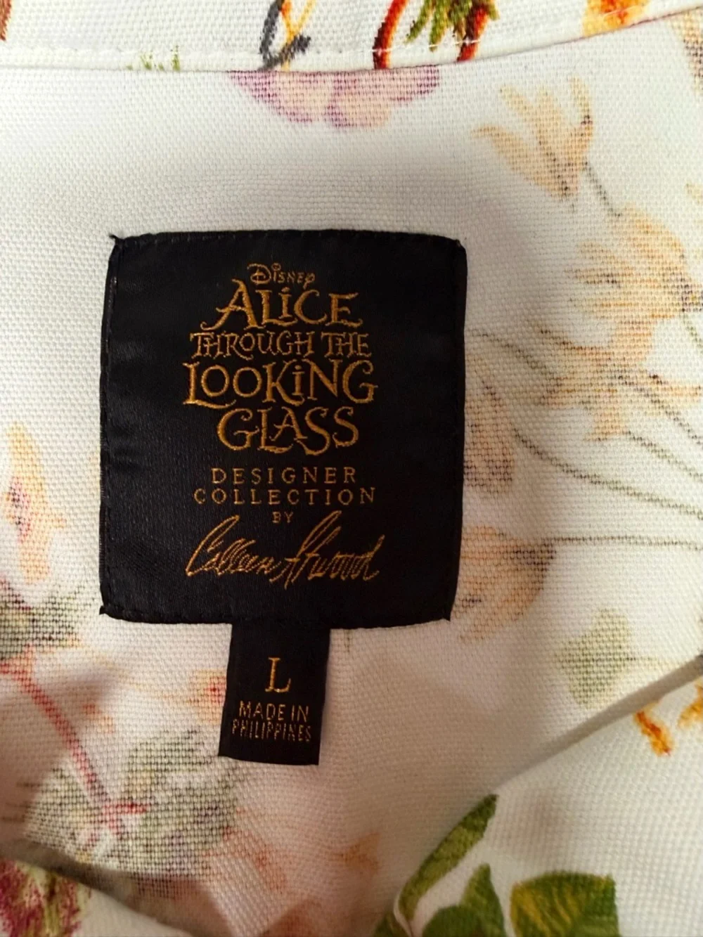 Alice Through the Looking Glass Floral Jacket Colleen Atwood Peplum Size L
